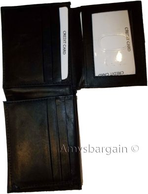 Lot of 3. Man's Wallet. Bi fold Leather Wallet 12 Credit Cards 2 IDs Suede lined - Image 10