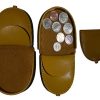 Lot of 3 New Camel Leather change purse, Coin case, Coin holder, change case