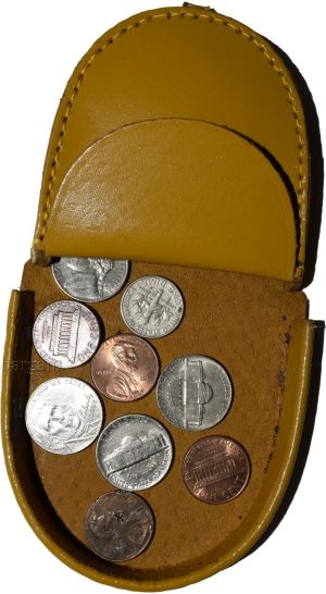 Lot of 3 New Camel Leather change purse, Coin case, Coin holder, change case - Image 4
