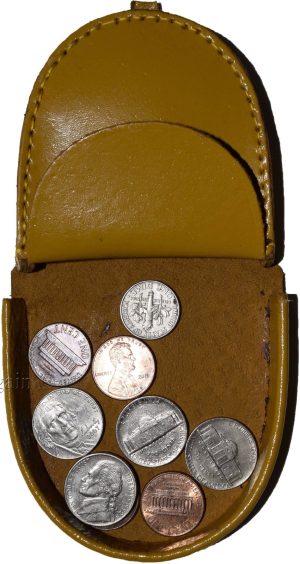 Lot of 3 New Camel Leather change purse, Coin case, Coin holder, change case - Image 7