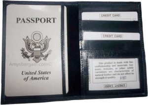 Lot of 3 New USA Leather passport case wallet credit ATM ID card case BN covers - Image 11