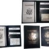 Lot of 3 New USA Leather passport case wallet credit ATM ID card case BN covers