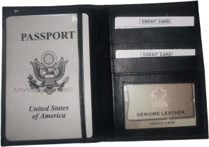 Lot of 3 New USA Leather passport case wallet credit ATM ID card case BN covers - Image 5