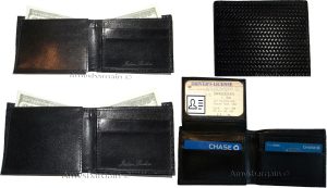 Lot of 3 New Woven Printed Leather man's bi fold wallet 6 cards ID Wallet BNWT - Image 12