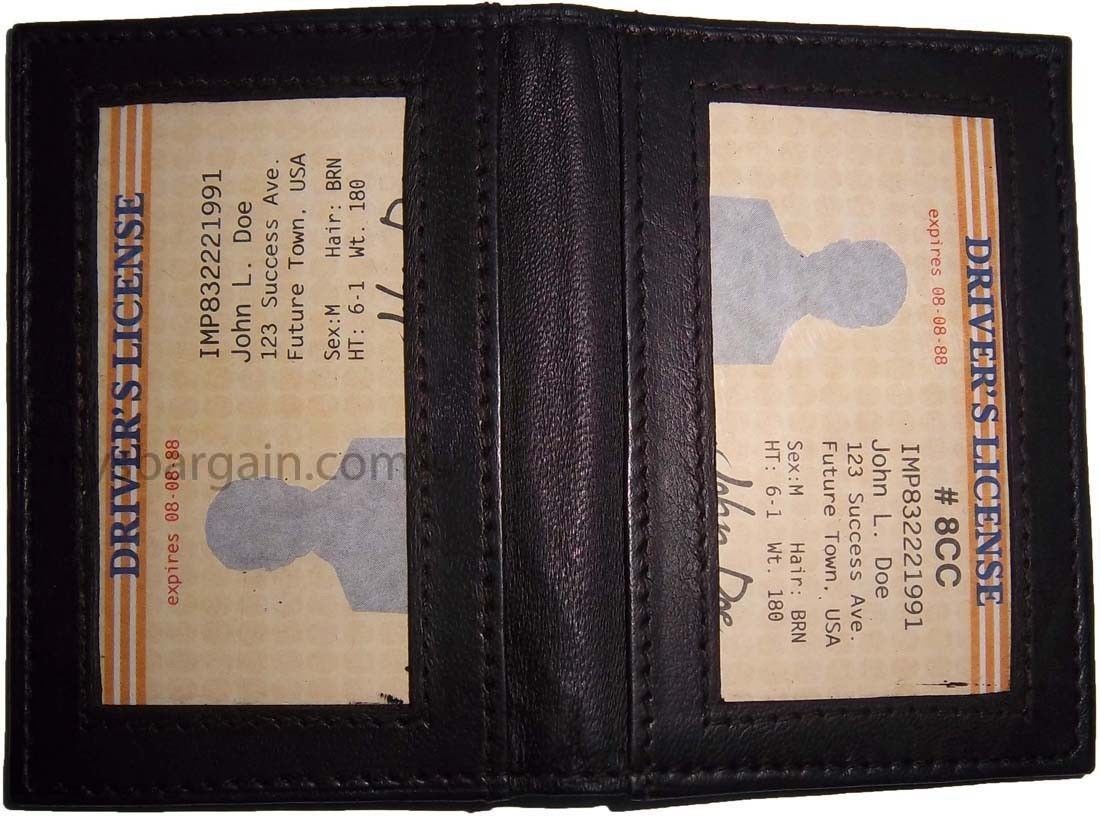 Lot of 3 New leather Business Card case ID Credit Card Case windows card case BN - Image 8
