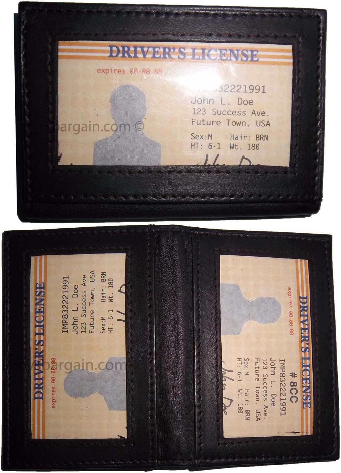 Lot of 3 New leather Business Card case ID Credit Card Case windows card case BN - Image 9
