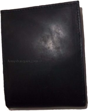 Lot of 3 New men's Black leather billfold wallet 9 credit card space ID bifold - Image 13