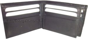 Lot of 3 New men's Black leather billfold wallet 9 credit card space ID bifold - Image 4