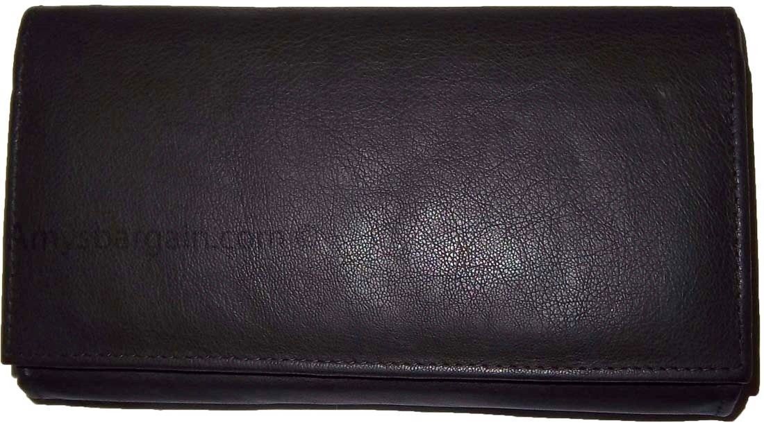 Lot of 3 Woman's Leather checkbook wallet 6 Credit card ID 7 Bill pockets BR New - Image 6