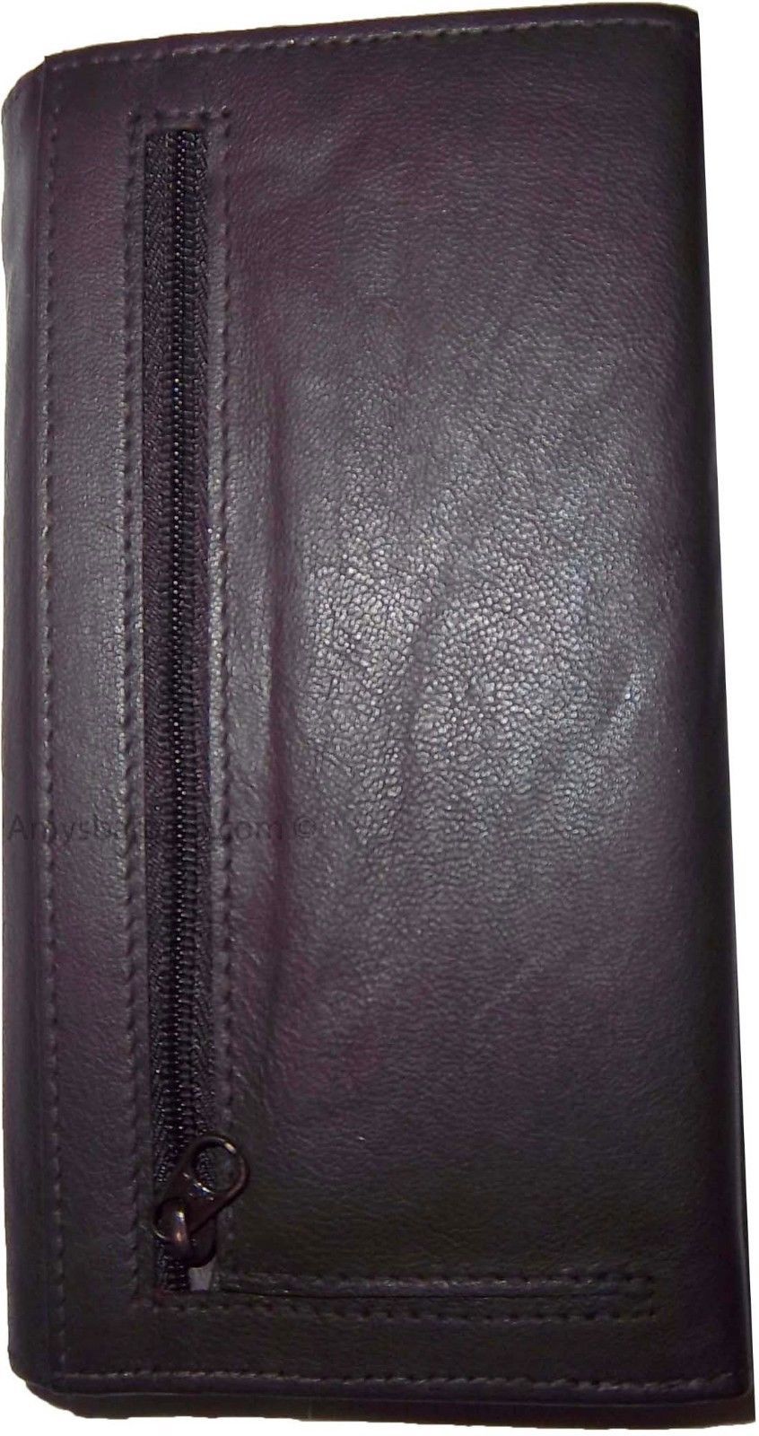 Lot of 3 Woman's Leather checkbook wallet 6 Credit card ID 7 Bill pockets BR New - Image 7