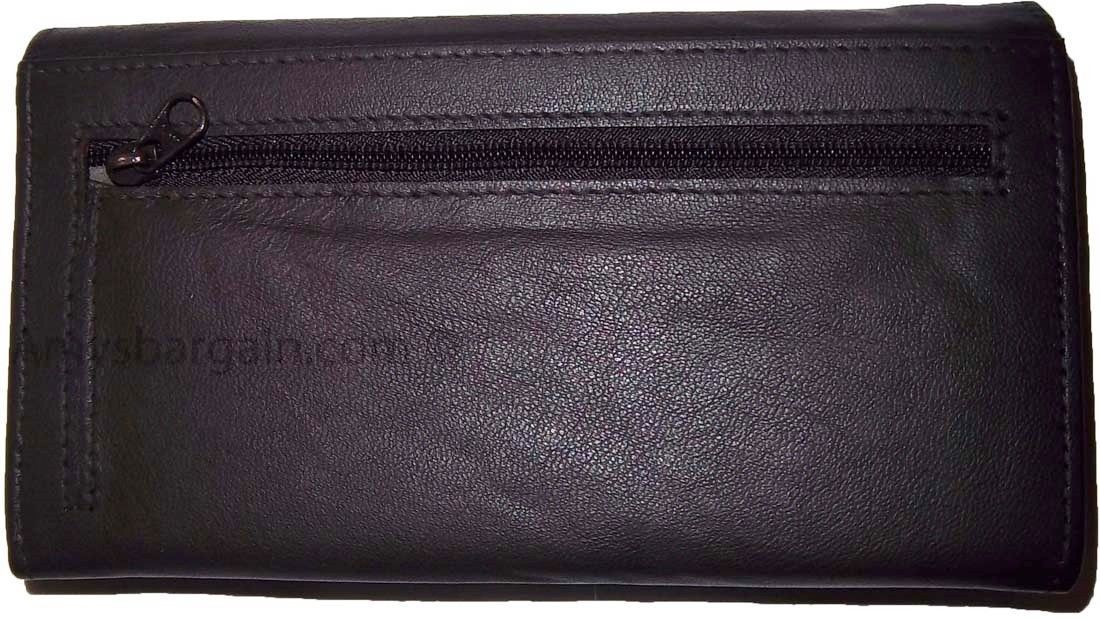 Lot of 3 Woman's Leather checkbook wallet 6 Credit card ID 7 Bill pockets BR New - Image 8