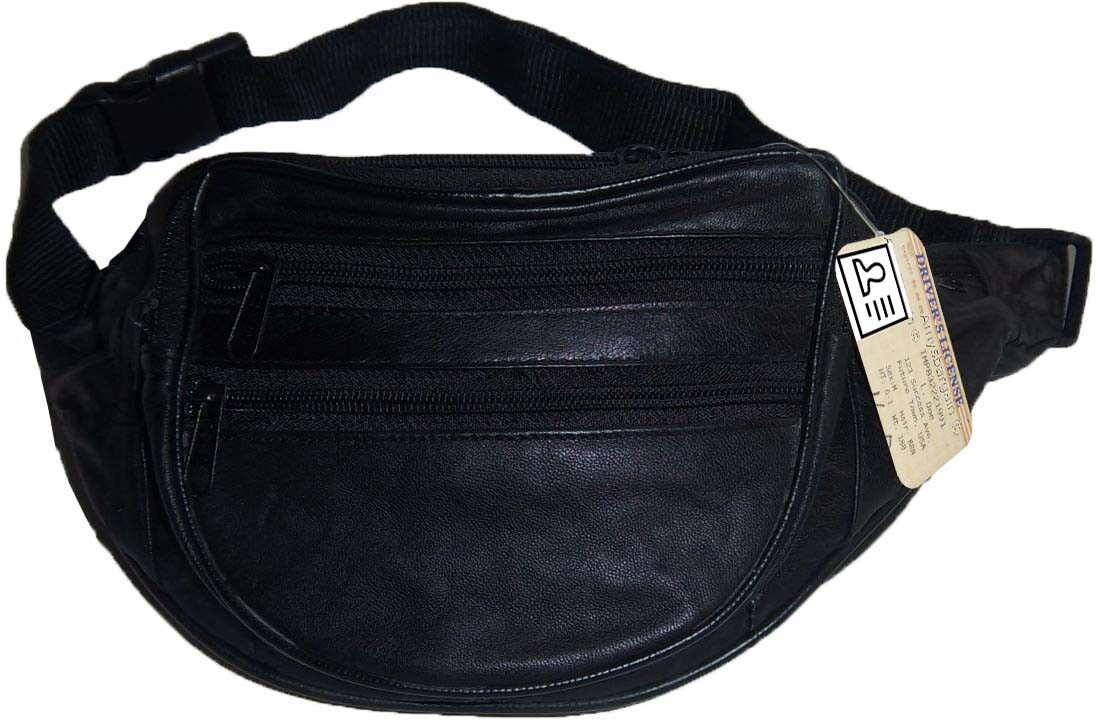 Lot of 3 new leather waist pouch waist bag leather bag fanny pack strap bag - Image 3
