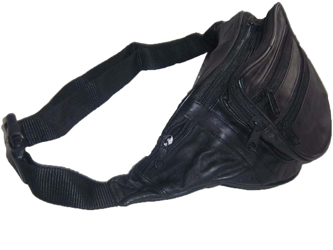 Lot of 3 new leather waist pouch waist bag leather bag fanny pack strap bag - Image 8