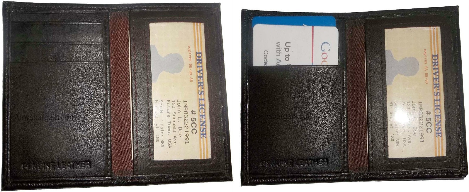 Lot of 4 Leather case fits 40 Business Cards. Credit Card ID Holder card case - Image 3