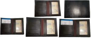 Lot of 4 Leather case fits 40 Business Cards. Credit Card ID Holder card case