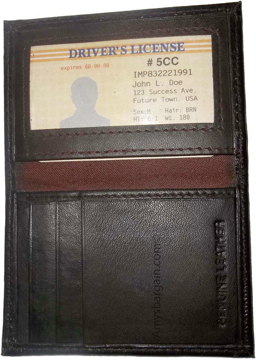 Lot of 4 Leather case fits 40 Business Cards. Credit Card ID Holder card case - Image 7