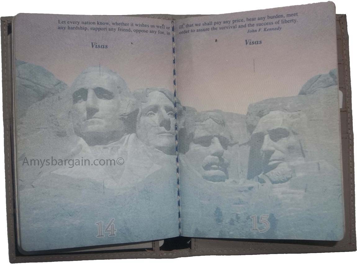 Lot of 4 USA Leather passport case genuine leathe wallet Beige credit card case - Image 9