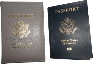 Lot of 4 USA Leather passport case genuine leathe wallet Beige credit card case - Image 10