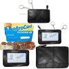 Lot of 4Leather Change Purse Mini pocket Wallet business card case key Ring #33