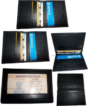 Lot of 5 Leather business card credit card case ID card new card holder