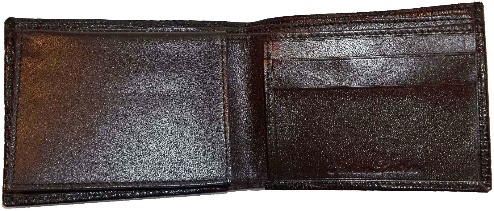 Lot of 5 Lizard Skin Printed Leather Man's Brown billfold wallet 6 cards ID new - Image 6