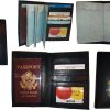 Lot of 5 New 4 credit cards + ID Lamb skin USA Leather passport case wallet BNWT