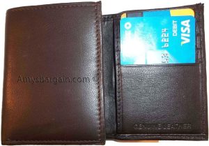 Lot of 5 New Trifold Leather Man’s wallet 2 ID 2 bill slots Black 6 card wallet - Image 10
