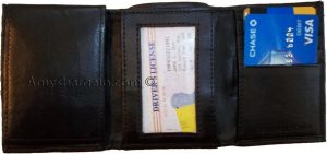 Lot of 5 New Trifold Leather Man’s wallet 2 ID 2 bill slots Black 6 card wallet - Image 9