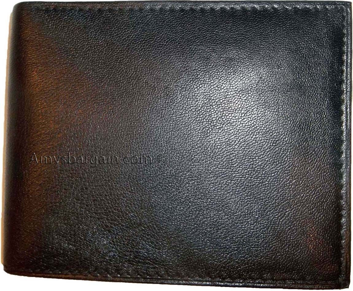 Lot of 5 New man's leather Black bi fold wallet 12 credit cards 2 bill slots ID - Image 11