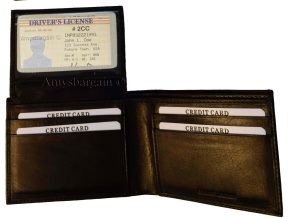 Lot of 6 Men's Brown Bifold Calfskin leather 2 Bill slots 7 card 1 ID Window NWT - Image 10