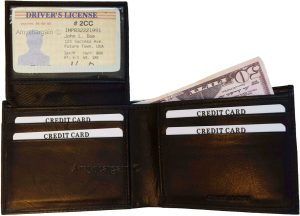 Lot of 6 Men's Brown Bifold Calfskin leather 2 Bill slots 7 card 1 ID Window NWT - Image 9