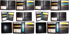 Lot of 6 Men's wallet, Genuine Leather Hipster bifold brown billfold wallet bnwt
