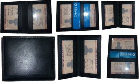 Lot of 6 business card leather Credit Card ID card picture Holder 2 ID window