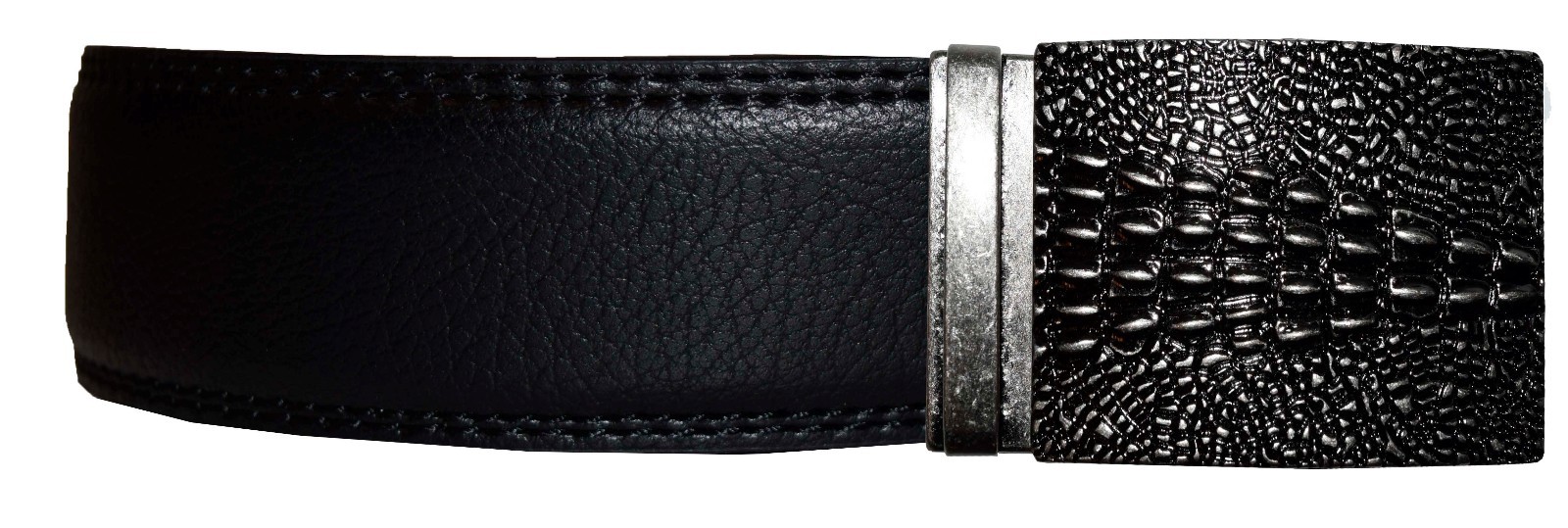 Man's belt Crocodile skin printed Medium size genuine leather belt dress belt - Image 5