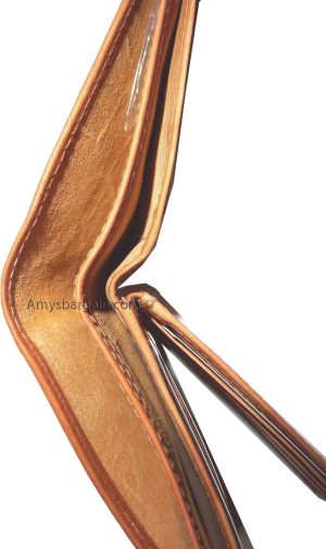 Man's leather Bifold wallet, ID case: 3 billfolds wallet 6 Card slots New wallet - Image 11