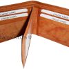 Man's leather Bifold wallet, ID case: 3 billfolds wallet 6 Card slots New wallet