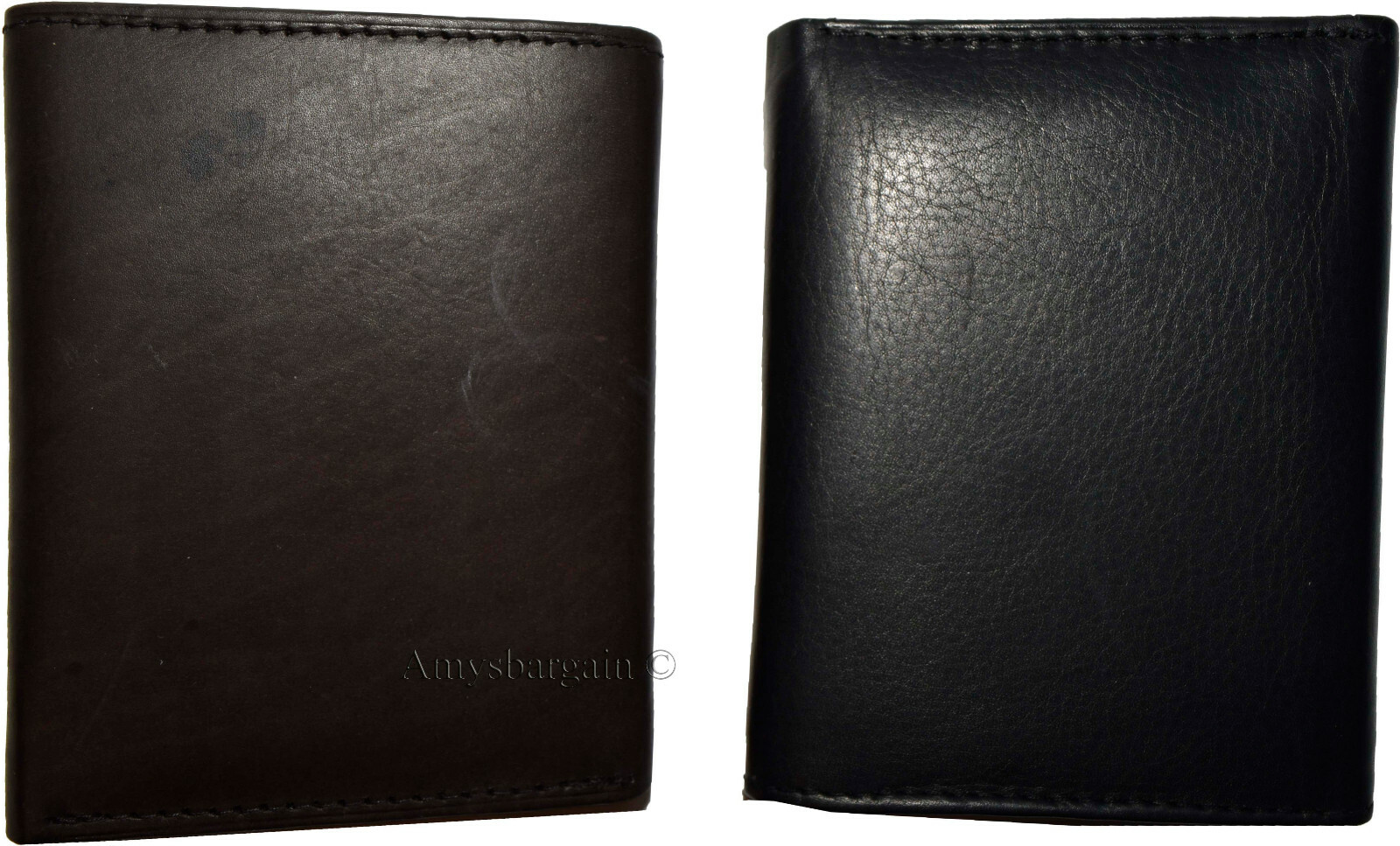 Man's quality leather trifold wallet 1 ID window 9 card 2 bill slots New wallet - Image 13