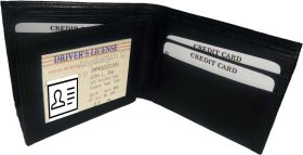 Man's wallet Lambskin Genuine Leather wallet 3 billfolds ID 6 cards slots BN