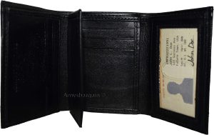 Man’s wallet Tri-fold Leather 9 card 2 ID windows 2 bill spaces New wallet - Image 13