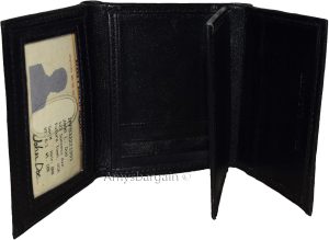 Man’s wallet Tri-fold Leather 9 card 2 ID windows 2 bill spaces New wallet - Image 5