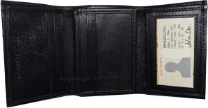 Man’s wallet Tri-fold Leather 9 card 2 ID windows 2 bill spaces New wallet - Image 7