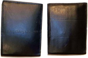 Man's wallet. skinny leather Bi-fold 6 card holder New Leather 2 Bill slot 1 ID - Image 11