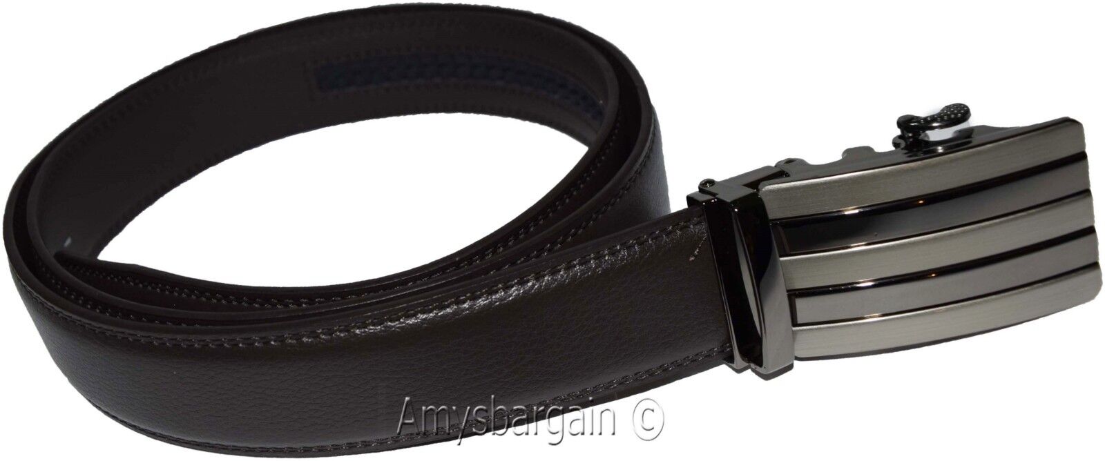 Men's Belt, Leather Dress Belt, Auto Lock belt, 46-50" Quick lock belt Brand New - Image 12