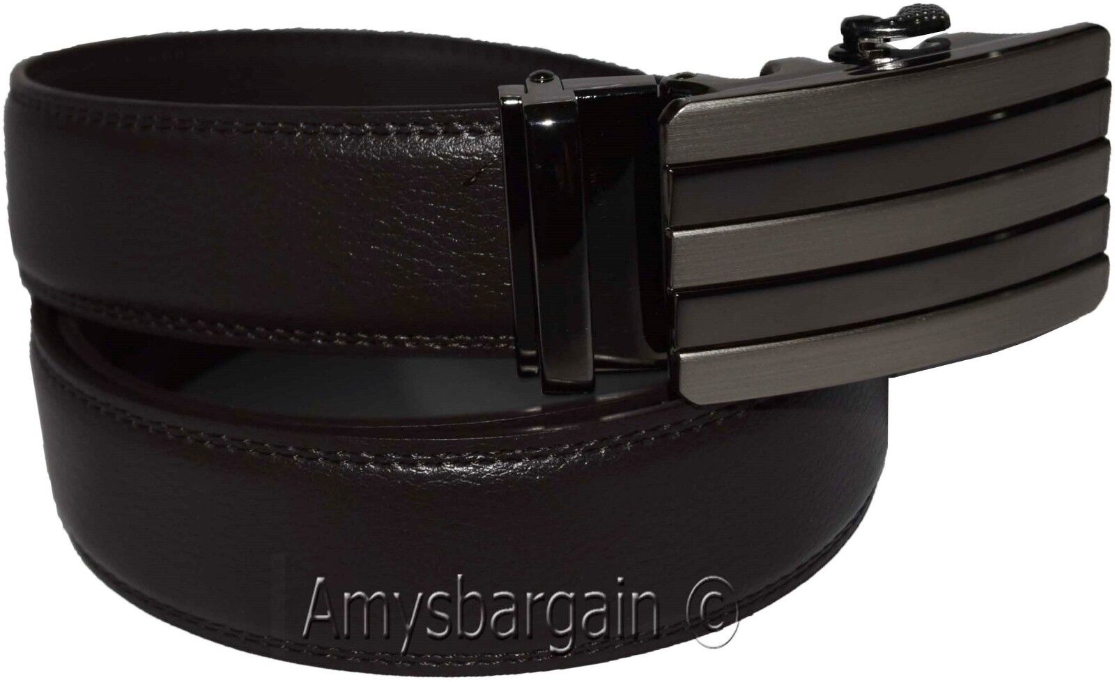 Men's Belt, Leather Dress Belt, Auto Lock belt, 46-50" Quick lock belt Brand New - Image 13