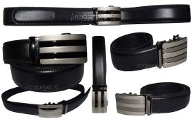 Men's Belt, Leather Dress Belt, Auto Lock belt, 46-50" Quick lock belt Brand New