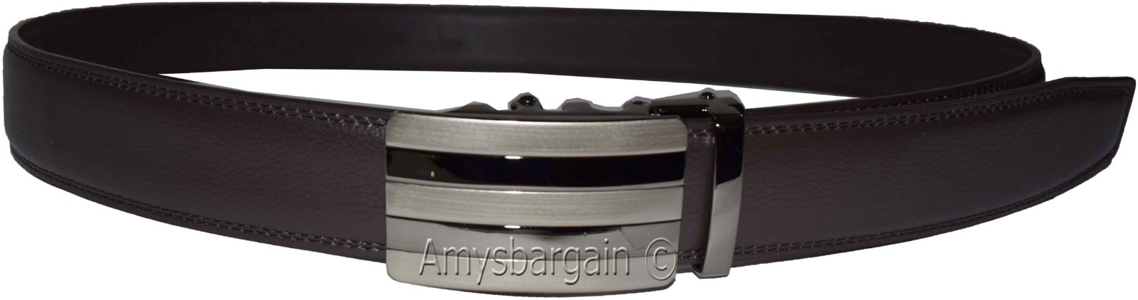 Men's Belt, Leather Dress Belt, Auto Lock belt, 46-50" Quick lock belt Brand New - Image 7