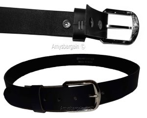 Men's Belt Size Medium. Solid Leather Belt. Men's Black Strong Leather Belt NWT - Image 12