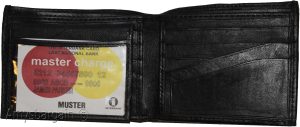 Men's Bifold Black Wallet Genuine Leather 12 Credit Card 2 ID 3 Bill pockets - Image 12