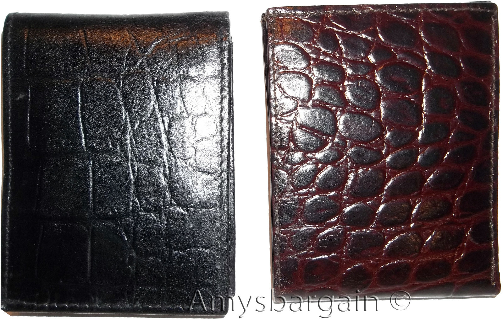 Men's Crocodile skin printed leather man's bi-fold wallet 9 card ID New Style #6 - Image 7