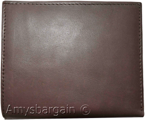 Men's Genuine Leather Bifold Wallet Slim Hipster Brown Cowhide Credit Card case - Image 3